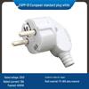 16A 250V French EU Plug: Detachable Right Angle Adapter for Korea & Germany
