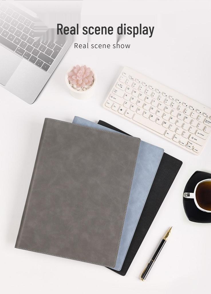 A4 Multifunctional Document Folder with Custom Clip and Logo Print.
