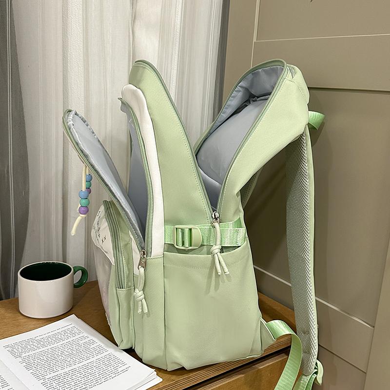 Contrast Color Large Capacity Backpack Student Schoolbag Women's Lightweight Backpack