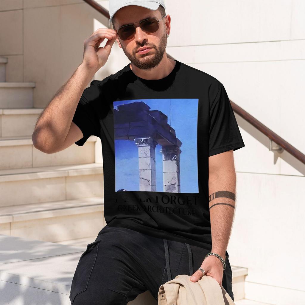 MAI DIMENTICARE L'ARCHITETTURA GRECA Stampa T-shirt Manica Corta Streetwear T-shirt da Uomo e da Donna