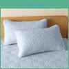 Solid 2pcs Color Breathable Pillowcase Easy To Clean Antihead Oil