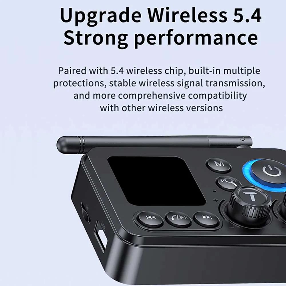 Bluetooth 5.4 Audio Transmitter Receiver 3.5mm AUX RCA Optical Coaxial Stereo Wireless Adapter Converter For Speaker TV PC Car