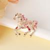 Sturdy Alloy Horse Pin Versatile Accessory for Scarf or Bag Embellishment