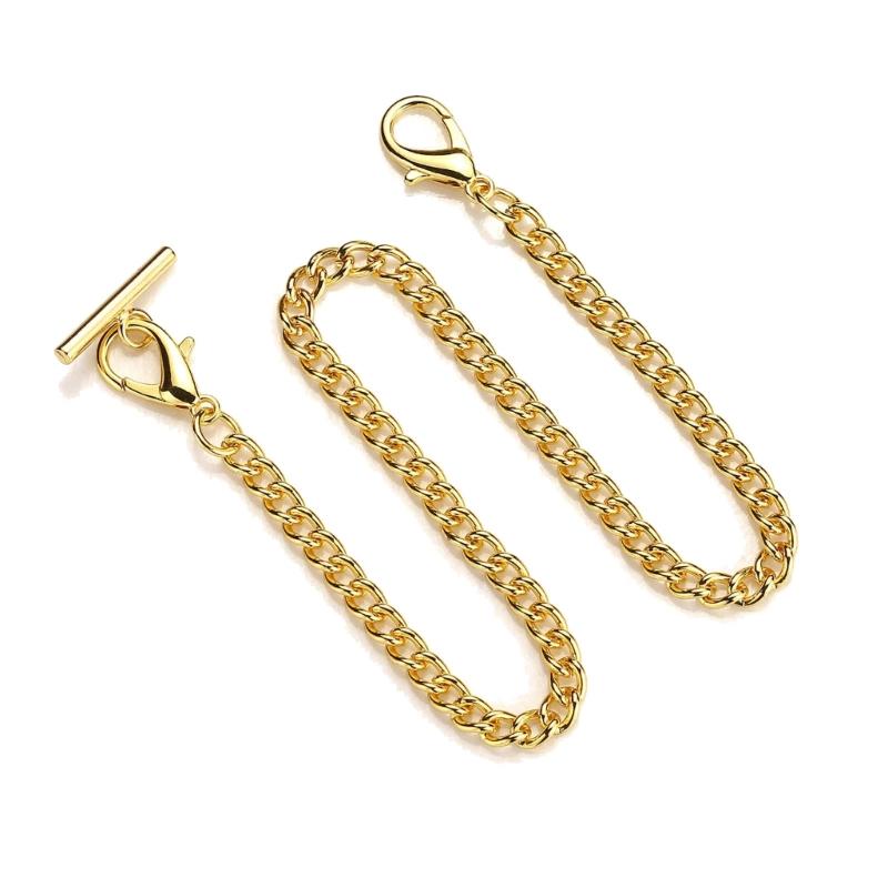 Corrente para Relógio de Bolso Cor Dourada Prateada Corrente de Substituição para Relógio Antigo de Quartzo Vintage Liga