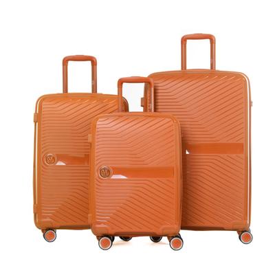 SET OF 3 HARD SUITCASES Orange PP5 (SIZES S, M, L)
