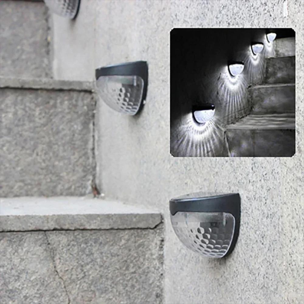 Solar Fence Light Outdoor Waterproof Wall Lamps Garden Energy Light Festoon Decoration LED for Garden Step Patio Stairs 1-12PCS