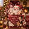 Komik Noel Baba Noel Kapüşonlu Sweatshirt 3D Baskı Snowboard Oyun Sıcak Kakao Ren Geyiği Şenlikli Kazak Tatil Partisi Kış Hediyesi