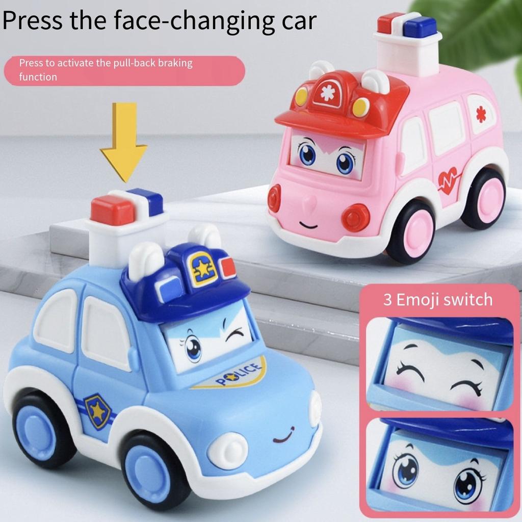 Q Cute Puzzle Enlightenment Toy Engineering Ambulance Police Car Fire Truck Falling Cartoon Cute Inertial Press