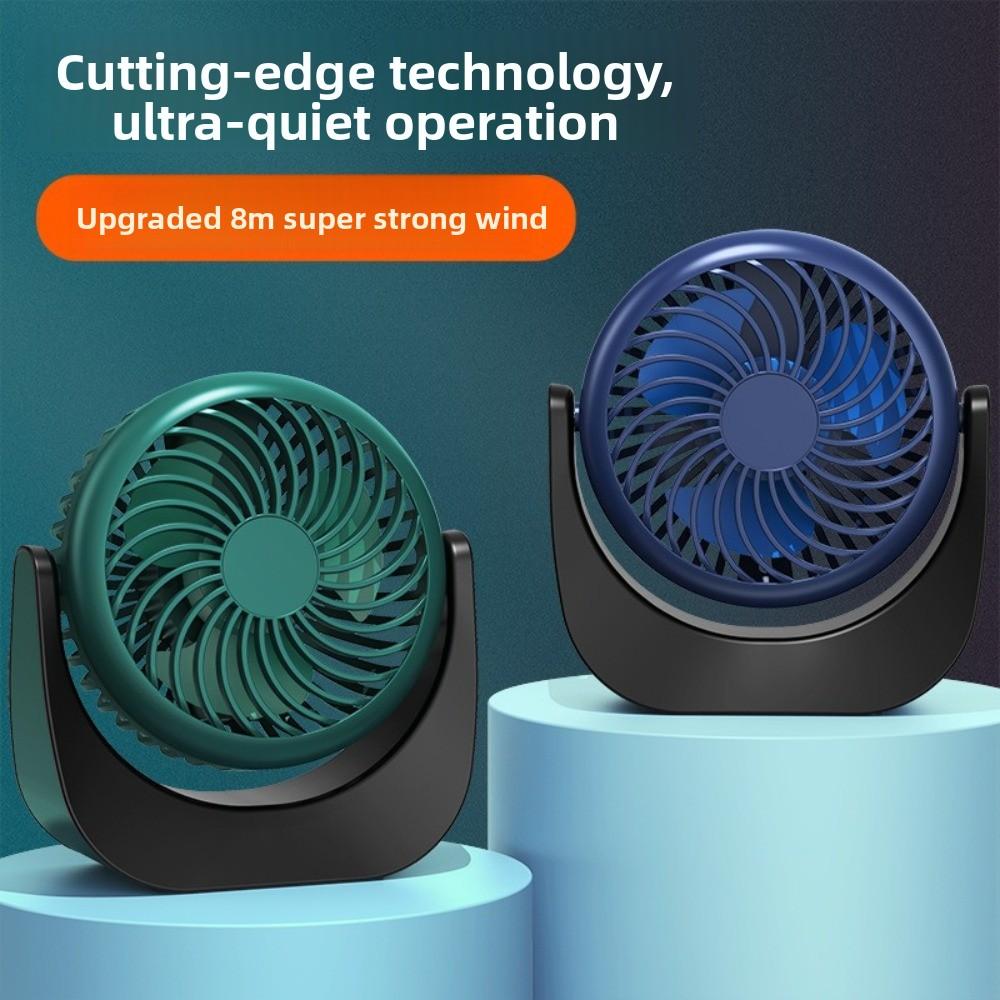 Energy-Saving Mini Portable Desk Fan Air Turbo Tech USB Rechargeable Fan Makeup Setting