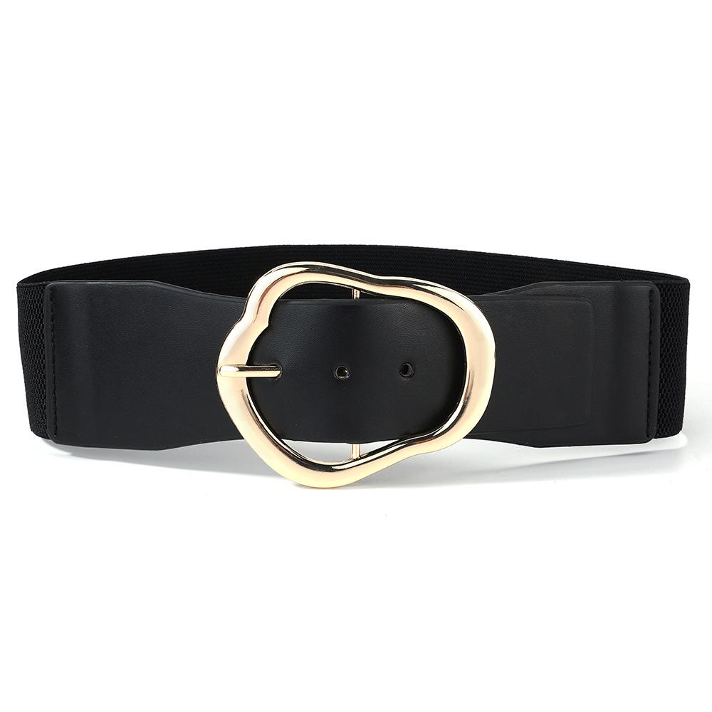 European & American Irregular Elastic Waist Belt for Women - Versatile Leather Accessory for Sweaters, Dresses, & Body Shaping