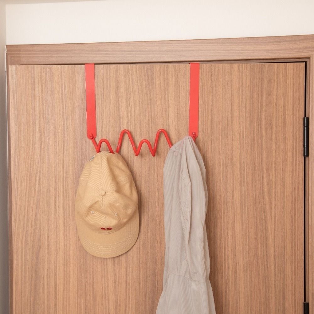 Creative Colorful Wave Wall Hooks Wall Mounted Moisture-proof Door Back Clothes Hook Space Saving Decorative Coat Hooks Entryway
