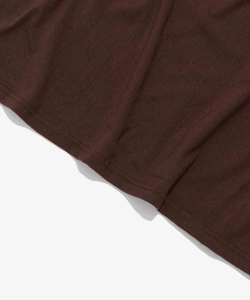 Wogseuaenko Layered Washed Short Sleeve T-Shirt (Brown)