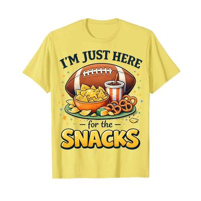 I’m Just Here for The Snacks Funny Football Game Day T-Shirt