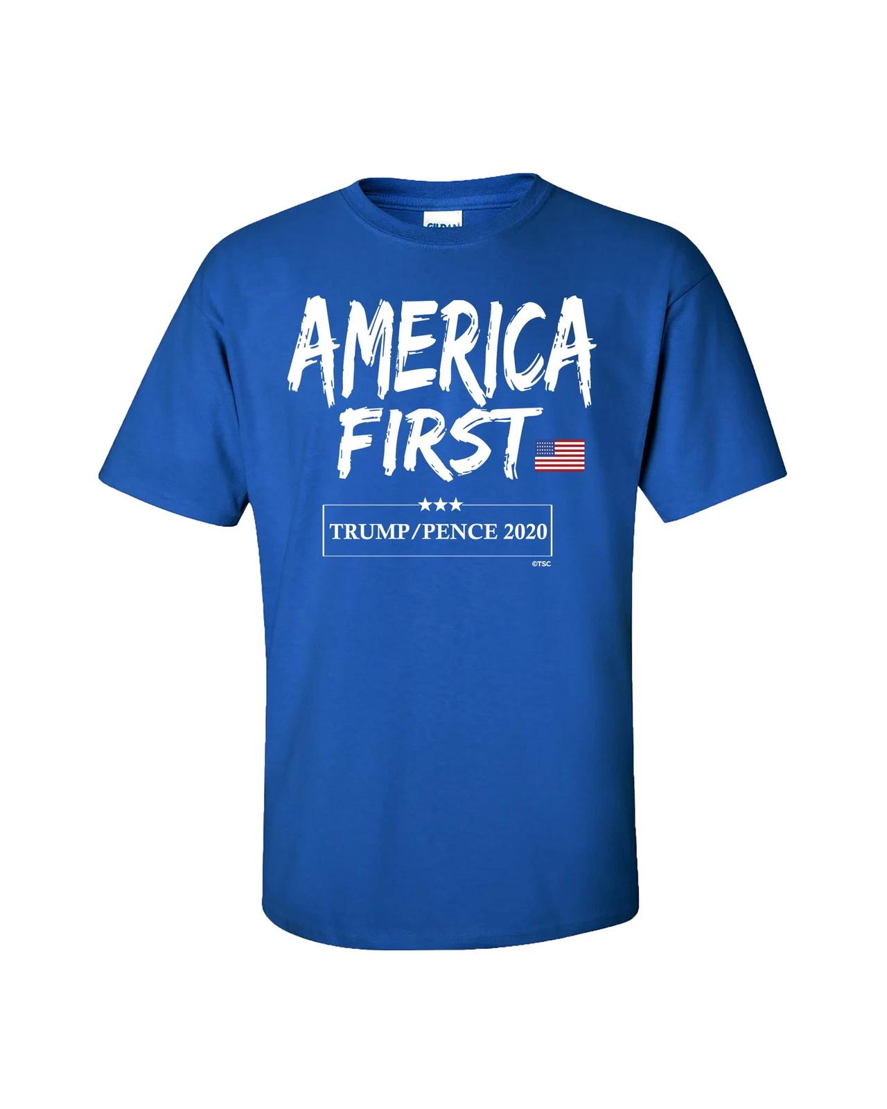 

Political America First Short Sleeve T-Shirt-Royal-Medium L