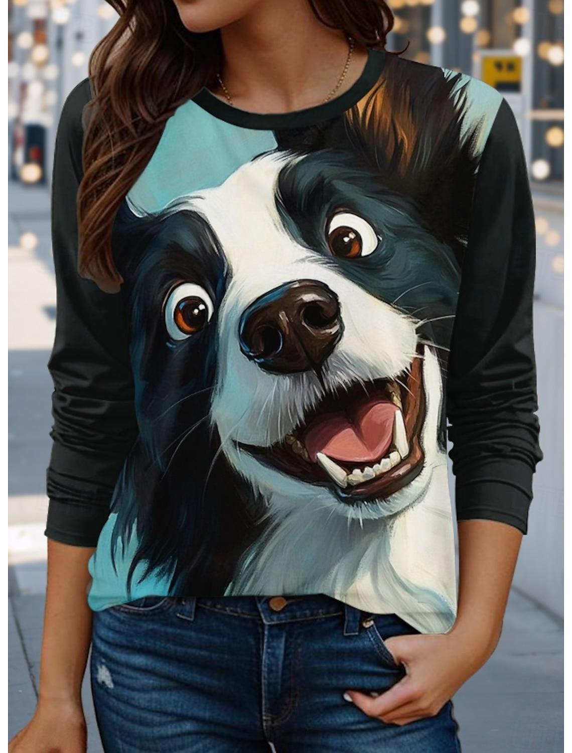 

Модная 3D-печать с забавным рисунком кота, футболка с длинным рукавом и круглым вырезом, женская одежда, повседневная одежда, женская одежда в стиле Харадзюку, пуловер M