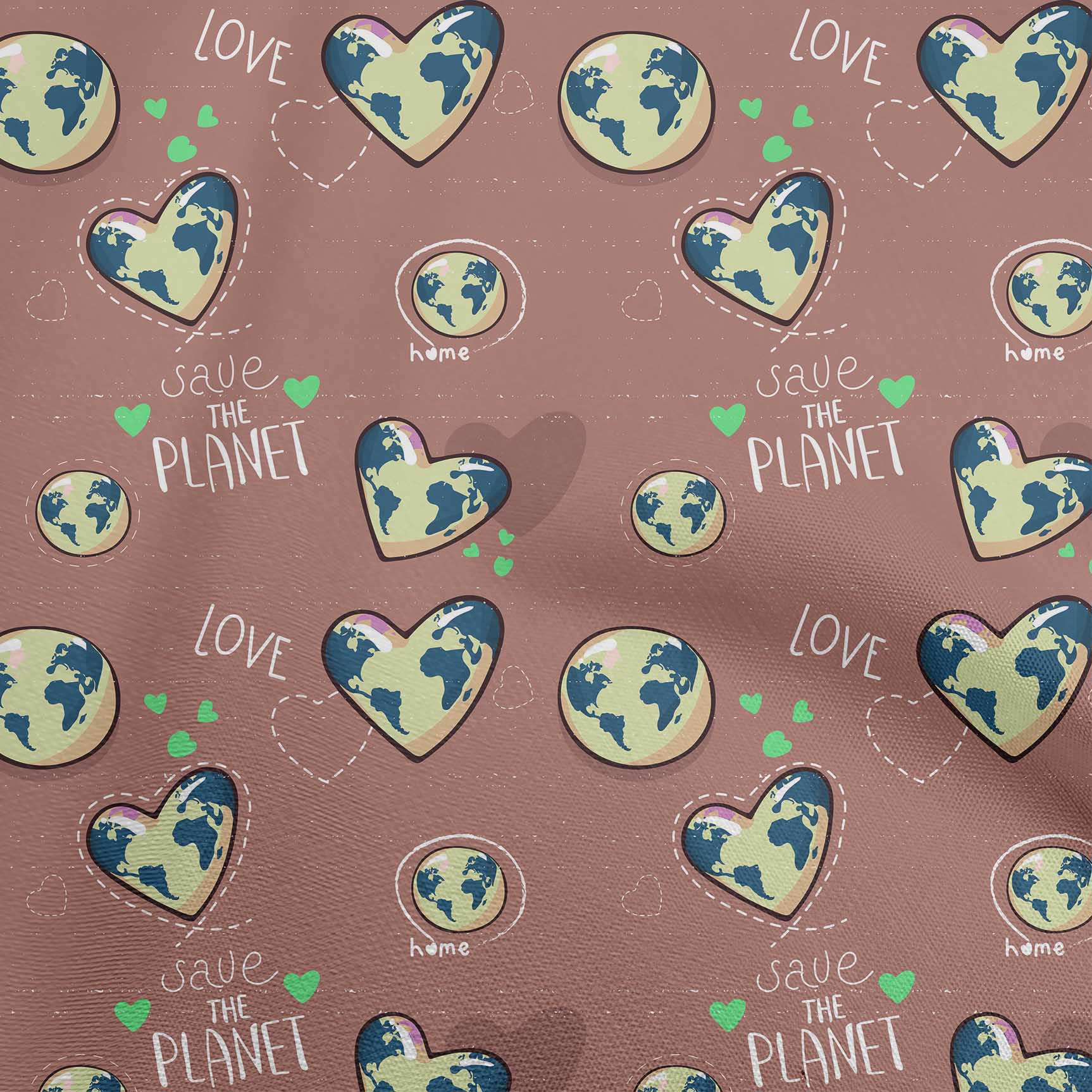 

OneOone Cotton Flex Темно-зелена тканина Save Earth Тканина для шиття у дворі Принт для шиття одягу своїми руками 40 дюймів 42 Inch Wide - Viscose Chiffon коричневий