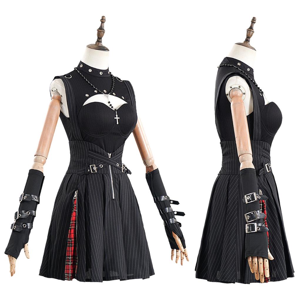 Misa Amane Death Note Cosplay Costume Gothic Lolita Dress, Halloween Stage Performance Outfit, Anime Gothic Fashion
