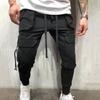 Cargo Pants Handsome Deep Crotch Comfy Camping Pants Drawstring Mid Waist Fitness Pants Sports Pants Workwear
