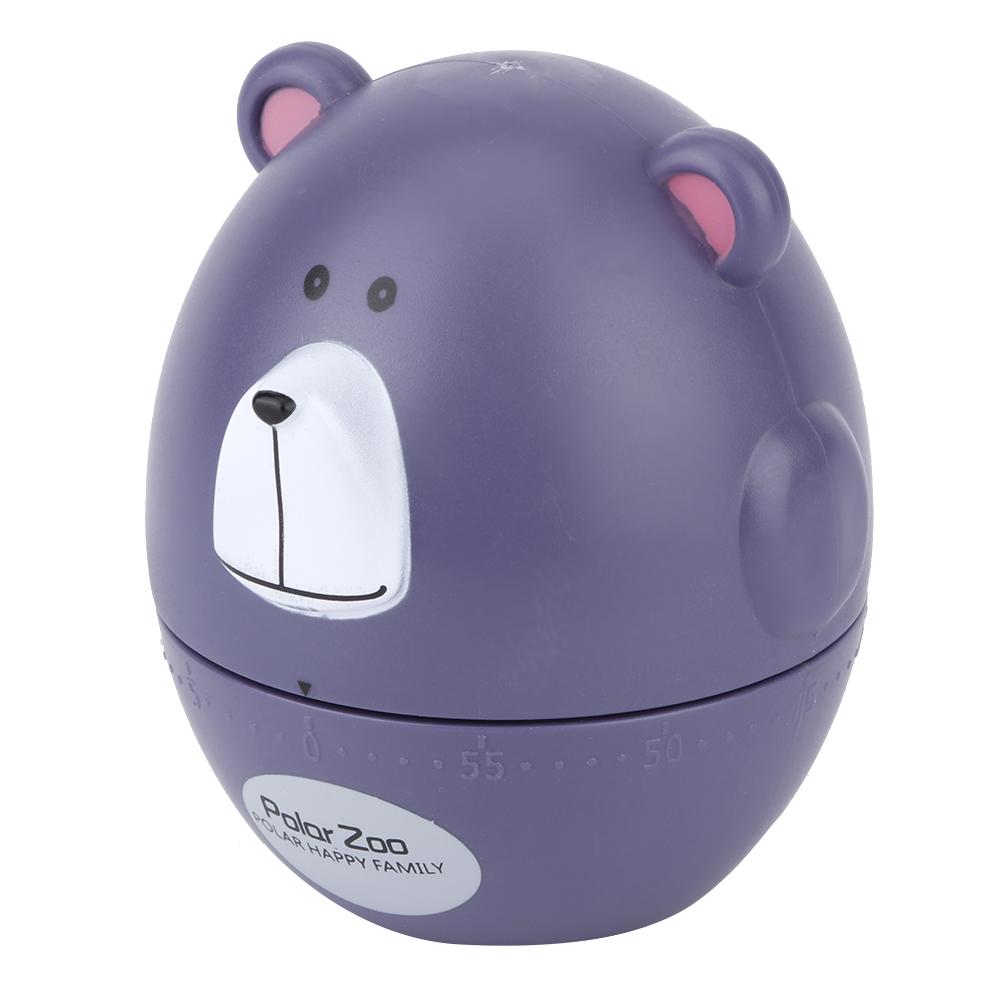 Portable Cute Cartoon Animal Bear Shape Kitchen Cooking Mechanical Timer Alarm