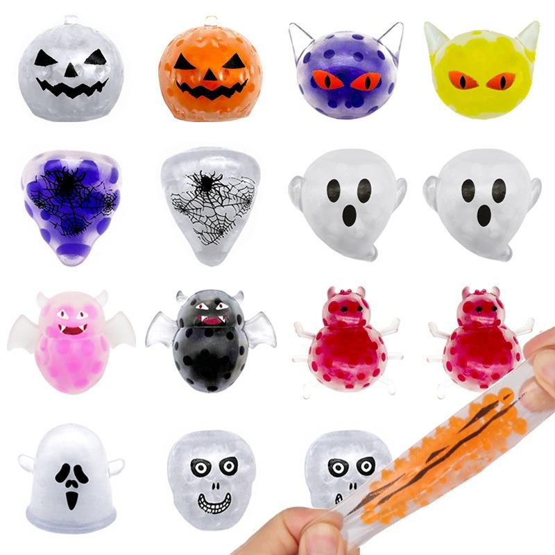 

5/10Pcs Halloween Squeeze Ball Pumpkin Ghost Fidget Toy Kids Halloween Birthday Party Favors Trick or Treat Goodie Bag Filler 5pcs