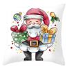 Federa per Cuscino di Natale Cartone Animato Babbo Natale Pan di Zenzero Auto Copricuscino Ghirlanda di Natale Casa