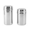 Spice Shaker 304 Stainless Steel Adjustable Pour Holes Seasoning Dispenser Container for Kitchen Barbecue Camping 2pcs