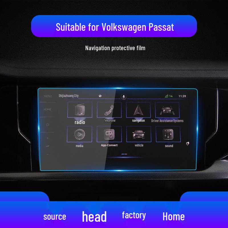 Volkswagen Passat Navigation Screen Protective Film - Anti-Scratch Tempered Car Accessory, Fits 25 Models