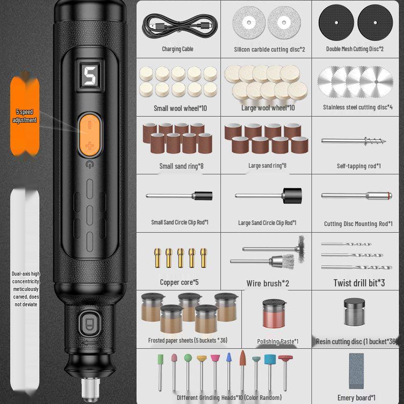 Mini Electric Handheld Grinder: Jade Wood Carving, Polishing, Engraving, Cutting Tool