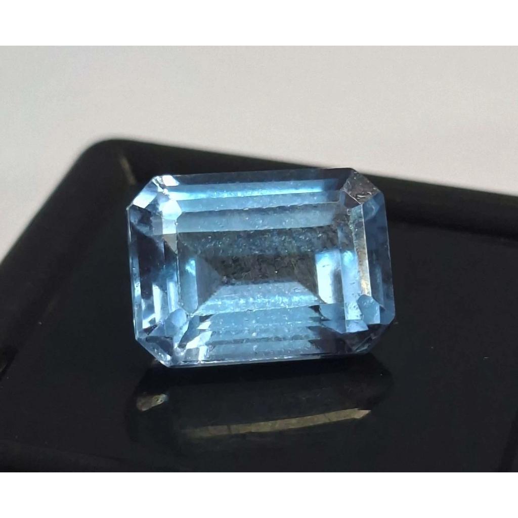 Sky Blue Aquamarine Natural 6-8 Ct Emerald Cut Beautiful Certified Gemstone