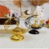 Moon-Shaped Metal Incense Burner Handheld Home Living Room Desktop Decor Ornament Stylish Aromatherapy Burner