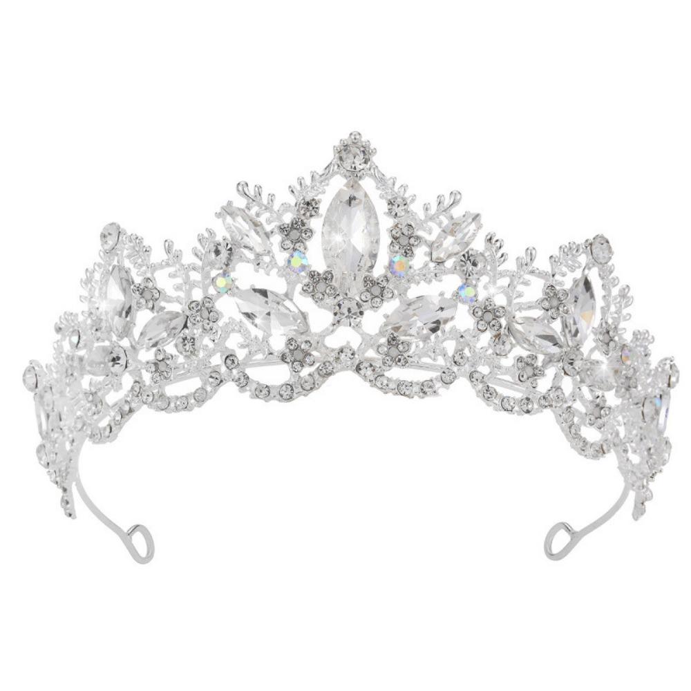 Elegant Bridal Princess Crown Luxury Rhinestone Diadem Women Hair Hoop  Wedding Hair Accessories