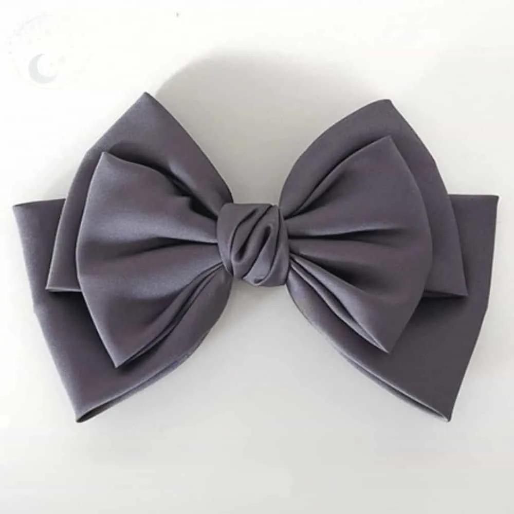 LUNAMAY Simple Hairpin Cute Hairpin Gray Silk 3-Tier Knot Hairpin