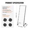Brochure Display Rack 6-Tier Magazine Literature Display Stand 4 Wheels