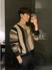 Men's Korean Striped V-Neck Knit Sweater - Autumn/Winter Loose Fit Long Sleeve Pullover