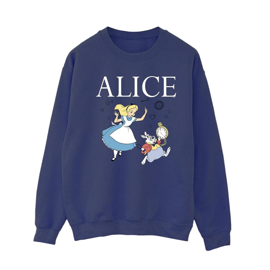 Disney Womens/Ladies Alice In Wonderland Follow The Rabbit Sweatshirt