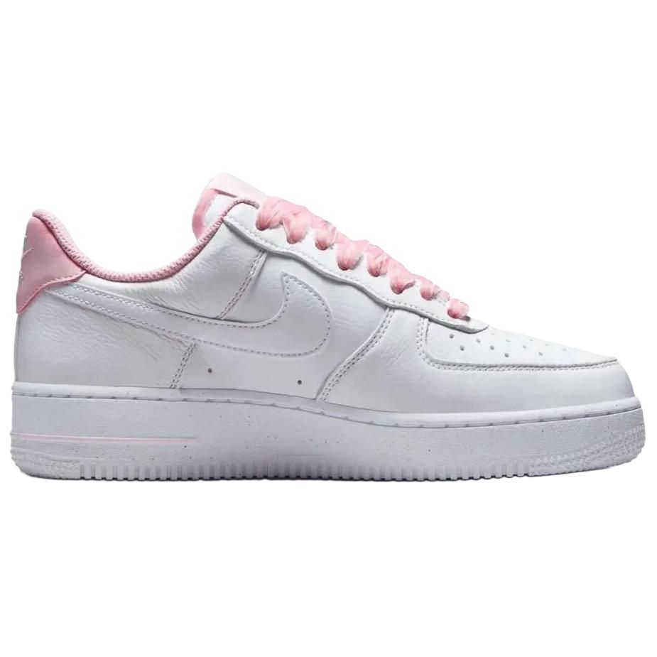 Nike Air Force 1 Low Pink Velvet Laces Women Sneakers White Pink-Foam HV4403-601