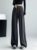 Wide Leg Pants Women Autumn Winter Thicken Loose Casual Straight Trousers Y2K Ladies with Pockets Mop Pants Slim Body