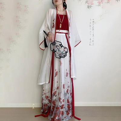 Hanfu für Frauen im chinesischen Song-Dynastie-Stil, dünner verbesserter Hanfu, Faltenrock, Alltagsanzug für Frauen