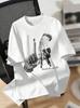 Women S LA Hand Gesture Print T-Shirt, Fashionable Y2K Streetwear Style, Comfortable Loose Fit Casual T-Shirt, Autumn Streetwear Top White Summer