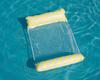 Inflatable Striped Pool Hammock with Backrest - Adult Size, Foldable, Thickened PVC.