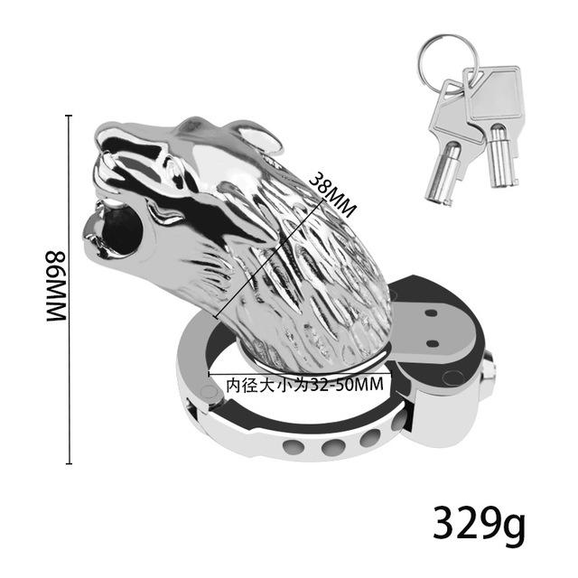Male Adjustable Chastity Cage Ring Small Large Metal Heavy Penis Cage Lock Bird Cock Ring Slave Bondage Restraint Sex Toy Man