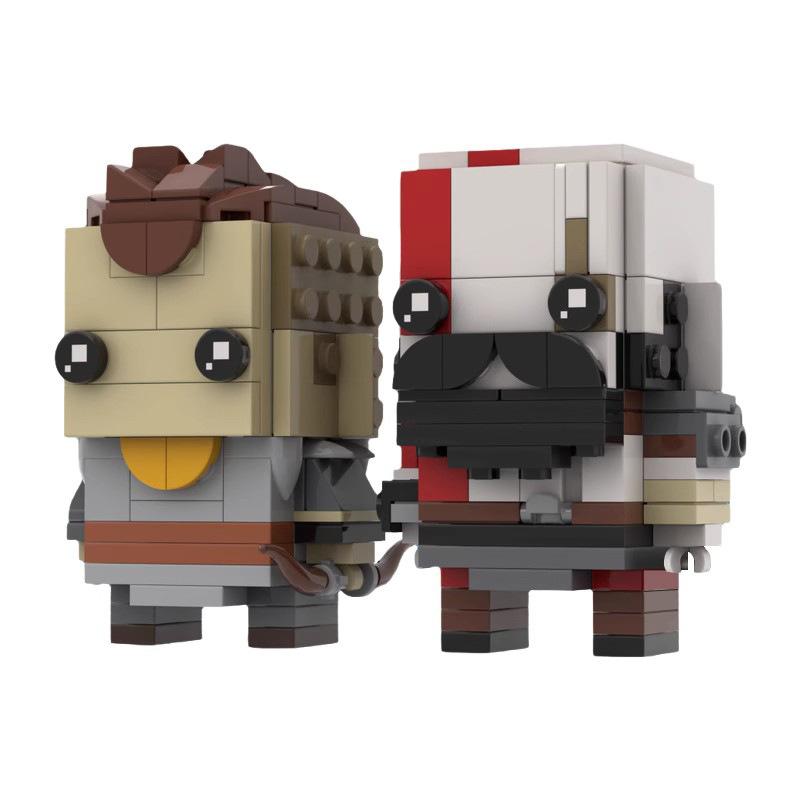 Building Block Set God Of War Kratos And Atreus Game Brickhead Toy Boy