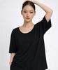 STUDIO 235 Modal Boyfit U-Neck Short Sleeve Black