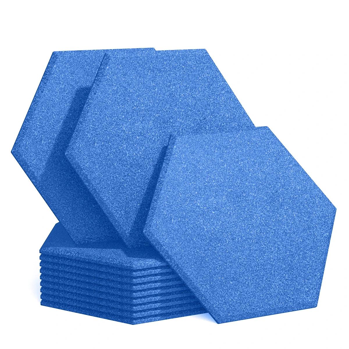 

12 шт. акустический хлопковый звукоизоляционный пенопластовый коврик для стен звукозаписывающих студий, офисов, звукопоглощающих изоляционных панелей, акустический пенопластовый коврик синий