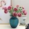 Yousheng Artificial Ranunculus Flower Fake Silk Persian Buttercup Flower 3 Heads Vintage Faux Ranunculus Arrangement for Home Wedding Table