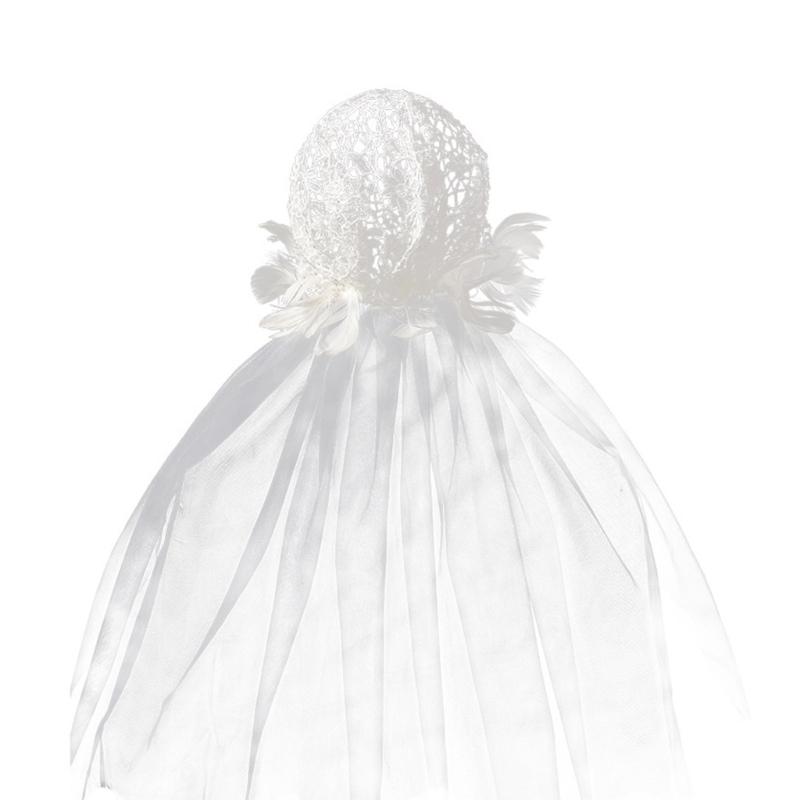 

Bridal Veil Hat for Bachelorette Party Sheer Veil for Wedding Headpiece Wedding Veil Head Covering White 1 білий