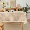 Rectangle Daisy Tablecloth with Tassel - Floral Tablecloth as Spring Decorations for The Home, Spring Summer Plaid Tablecloth for Holiday,Party Decor