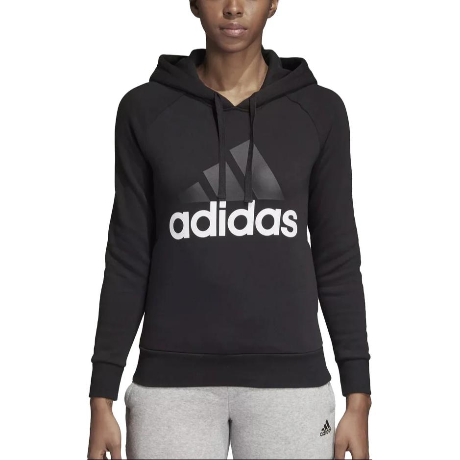 Adidas Essentials Logo Comfortable Casual Sports Hoodie Women hoodies Black White BK7060