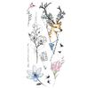 7-piece tattoo sticker men women body seal Elk Whale 9x19cm arms legs chest shoulders back easy apply children waterproof