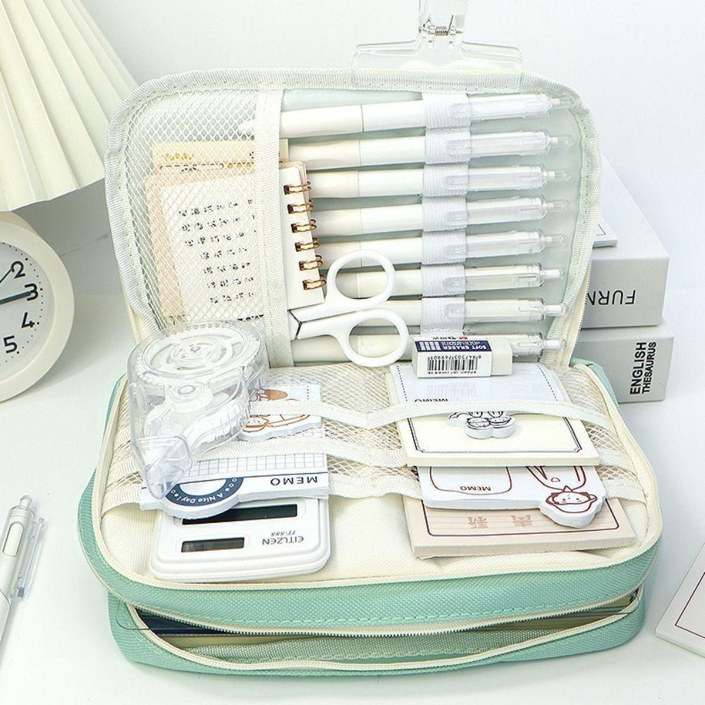 

Large Capacity Pencil Case Portable Pen Bag Fashion Pencil Box Unisex